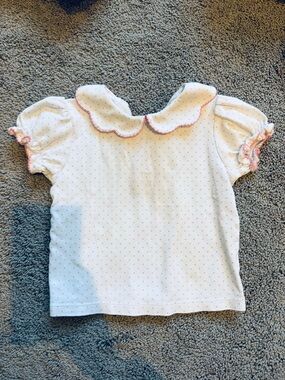 The Beaufort Bonnet Company White Top with Pink Trim and Dot Detail